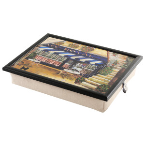 Andrew´s Knietablett Laptray mit Kissen Tablett für Laptop Cafe Royal