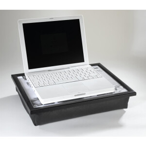 Andrew´s Knietablett Laptray mit Kissen Tablett für Laptop Colour Strip schwarze Streifen