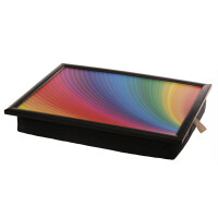 Andrew´s Knietablett Laptray mit Kissen Tablett für Laptop Colours Regenbogen Fächer