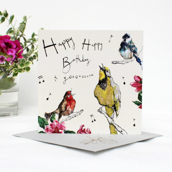 Anna Wright Grußkarte mit Umschlag Birthday Singsong 15 x 15