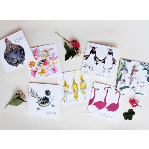 Anna Wright Grußkarte mit Umschlag Dancing Penguins...