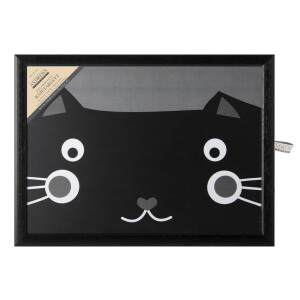 Andrew´s Knietablett Laptray mit Kissen Tablett für Laptop Happy Face Cat