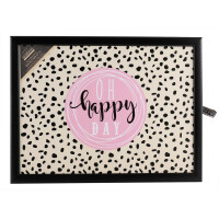 Andrew´s Knietablett Laptray mit Kissen Tablett für Laptop Oh Happy Day
