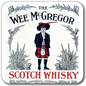 Untersetzer The Wee McGregor Whisky Label