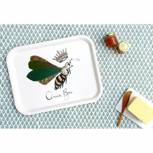 Anna Wright Tablett Queen Bee Biene 36 x 28 cm