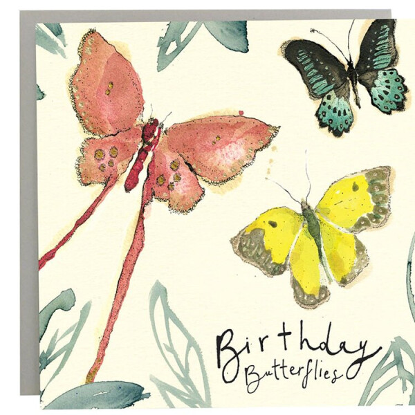 Anna Wright Grußkarte mit Umschlag Birthday Butterflies 15 x 15 cm