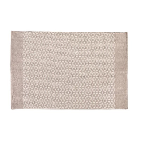 Hug Rug Woven Teppich 80cm x 150cm Rautenmuster Beige