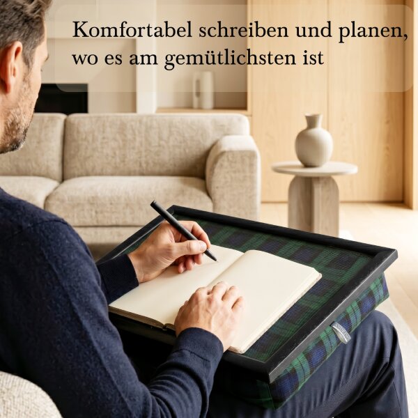 Knietablett mit Kissen Blackwatch Allover