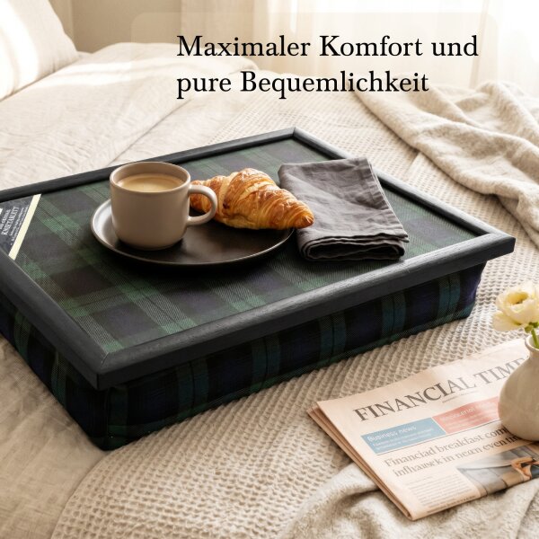 Knietablett mit Kissen Blackwatch Allover