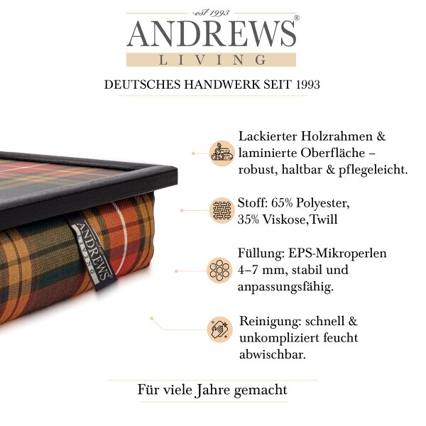 Knietablett mit Kissen Buchanan Allover