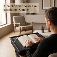Knietablett mit Kissen Grey Highlander Allover
