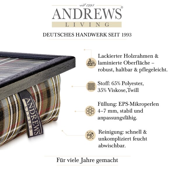 Knietablett mit Kissen Scott Weathered Allover