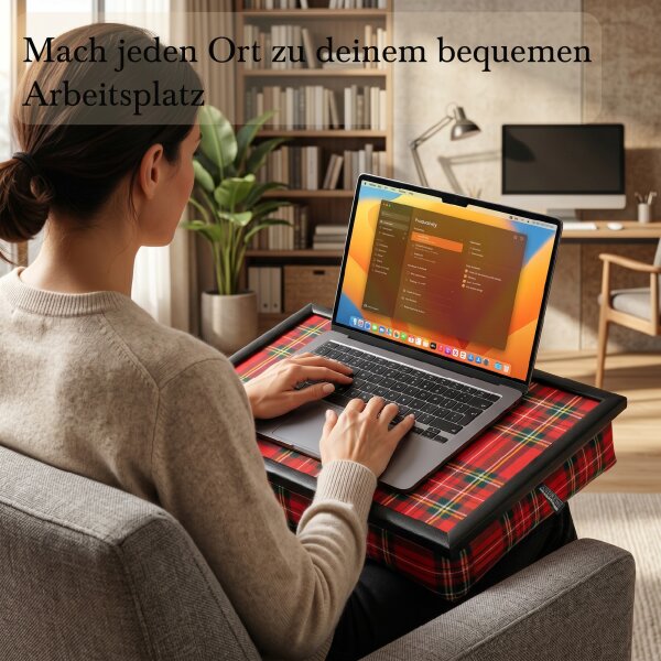 Knietablett mit Kissen Royal Stewart Allover