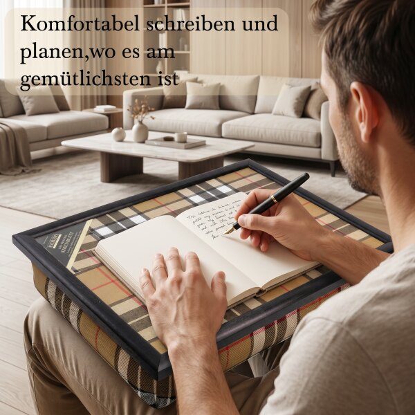 Knietablett mit Kissen Thomson Camel Allover