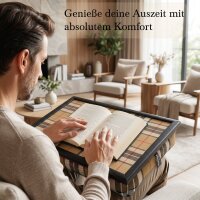 Knietablett mit Kissen Thomson Camel Allover