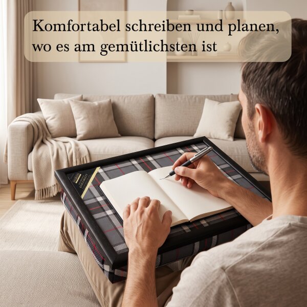 Knietablett mit Kissen Thomson Grey Small Allover