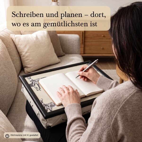 Knietablett mit Kissen Deer