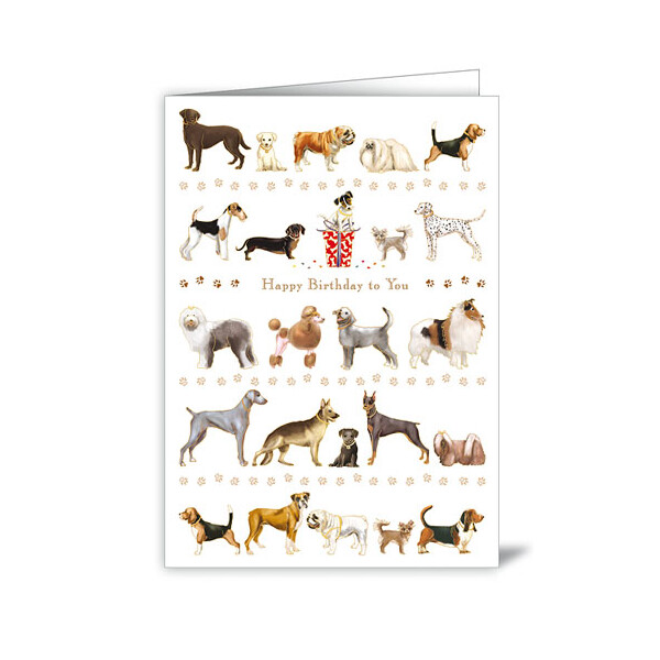 Dogs-Happy Birthday Gru&szlig;karte