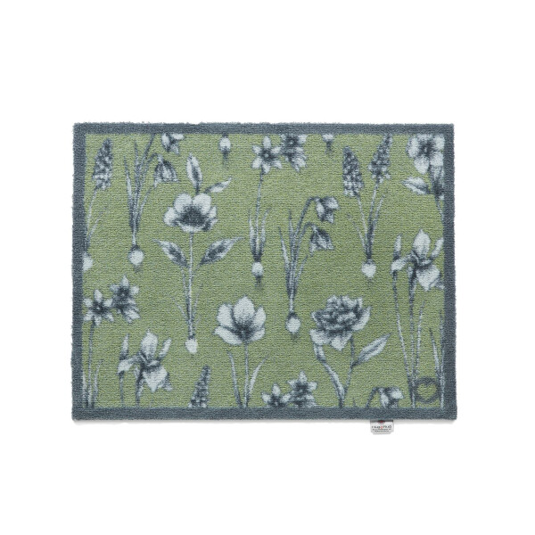 Hug Rug Design Fußmatte 65 x 85 cm Garten Floral 1 (grün) - RHS Garden Floral 1