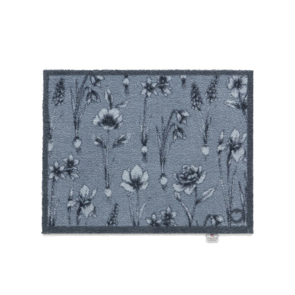 Hug Rug Design Fußmatte 65 x 85 cm Garten Floral 2 (blau) - RHS Garden Floral 2