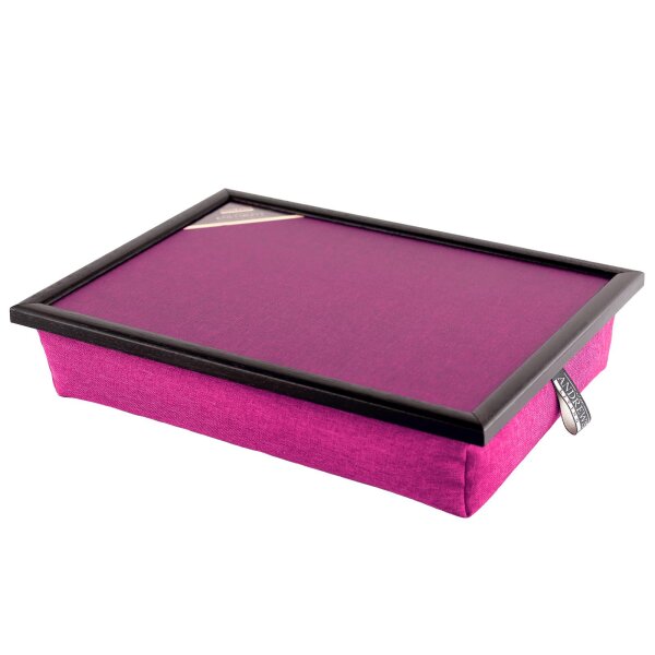 Knietablett mit Kissen Uni Pink