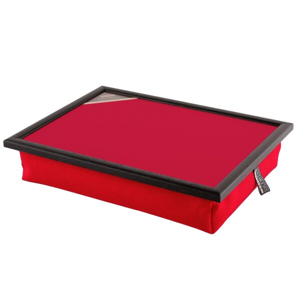 Knietablett mit Kissen Uni Rot