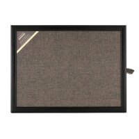 Knietablett mit Kissen Uni Schwarz-Beige