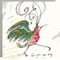 Anna Wright Grußkarte mit Umschlag Go Your Own Way 15 x 15 cm