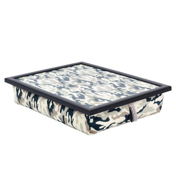 Knietablett mit Kissen Camouflage Creme