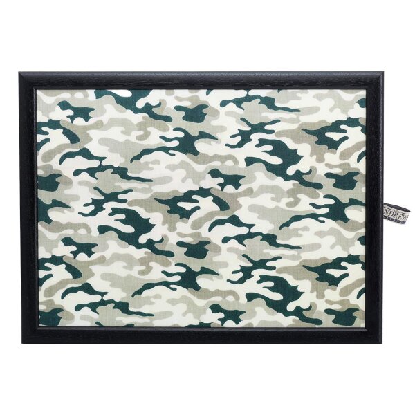 Knietablett mit Kissen Camouflage Creme