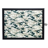 Knietablett mit Kissen Camouflage Creme
