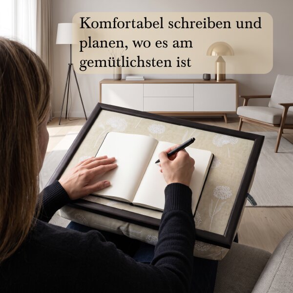 Knietablett mit Kissen Dandelion Creme