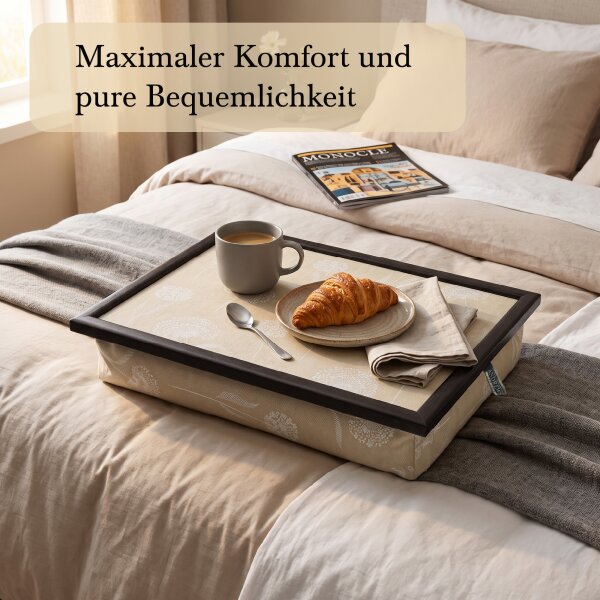 Knietablett mit Kissen Dandelion Creme
