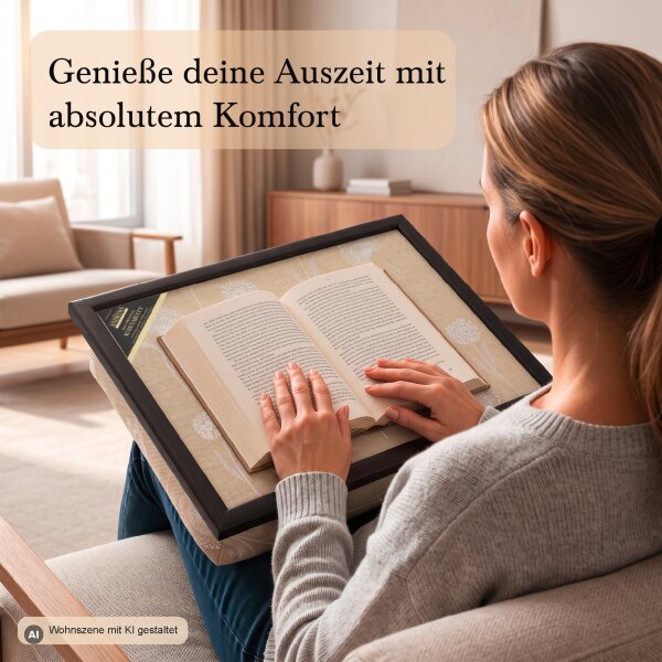 Knietablett mit Kissen Dandelion Creme