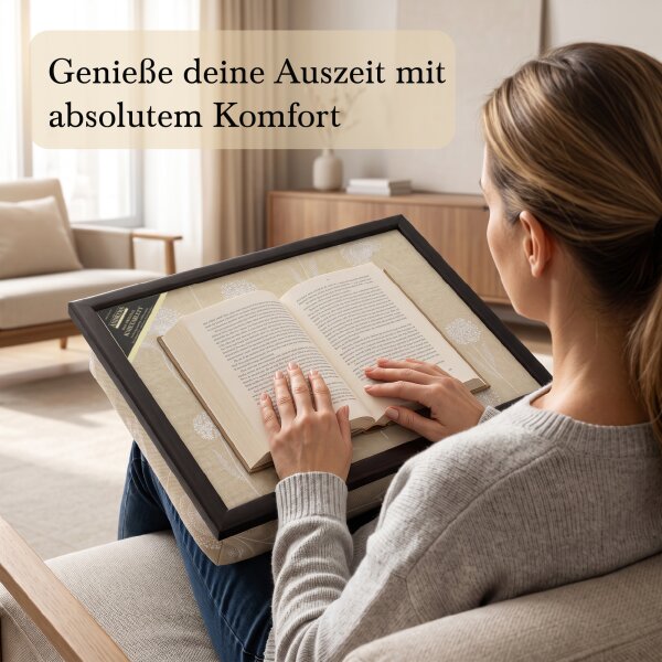 Knietablett mit Kissen Dandelion Creme