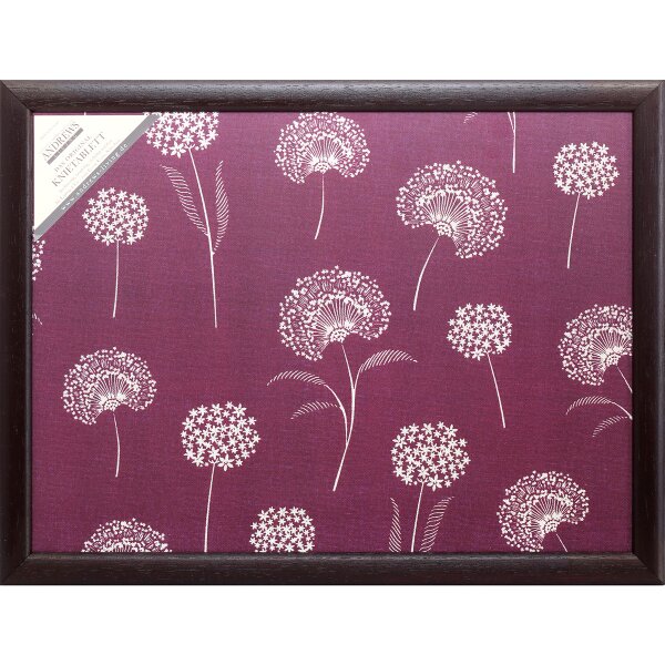 Andrews Living Knietablett mit Kissen Dandelion Bordeauxrot
