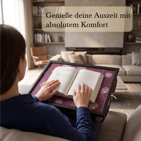 Knietablett mit Kissen Dandelion Bordeaux