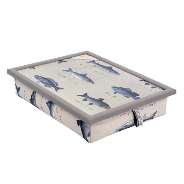 Knietablett mit Kissen Fisch