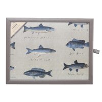Knietablett mit Kissen Fisch