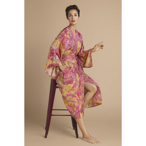 Kimono lang Tropical Toile - Pinapple&Raspberry