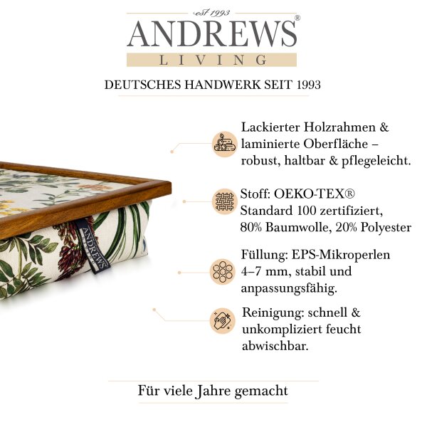 Knietablett mit Kissen Meadow Flowers