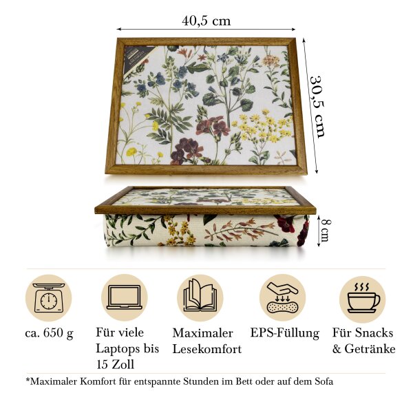 Knietablett mit Kissen Meadow Flowers