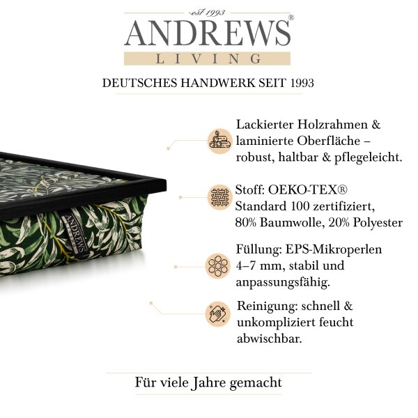 Knietablett mit Kissen Willow