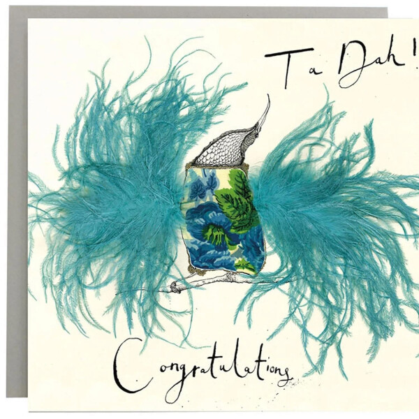Anna Wright Grußkarte mit Umschlag Ta Dah! Congratulations Bird Card