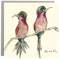 Anna Wright Grußkarte mit Umschlag Mr and Mrs Bee Eater Card