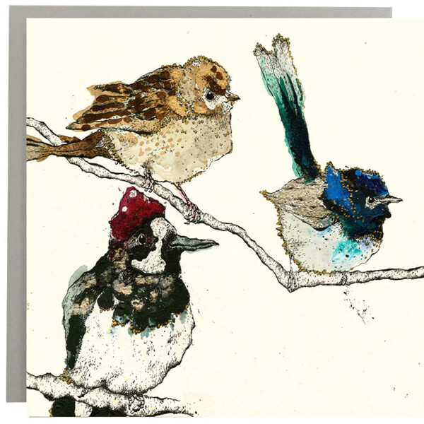 Anna Wright Grußkarte mit Umschlag Garden Visitors Bird Card