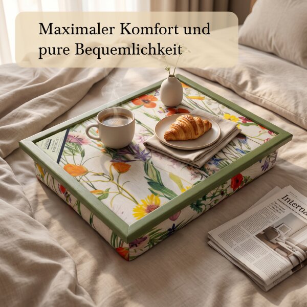 Knietablett mit Kissen Cottage Garden Flowers