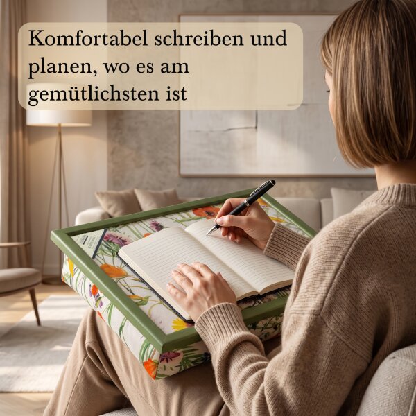 Knietablett mit Kissen Cottage Garden Flowers