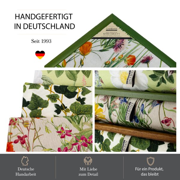Knietablett mit Kissen Cottage Garden Flowers