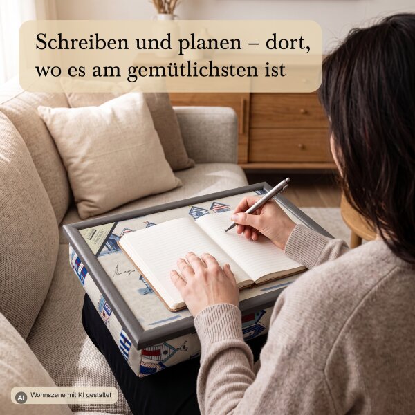 Knietablett mit Kissen Beach Hut